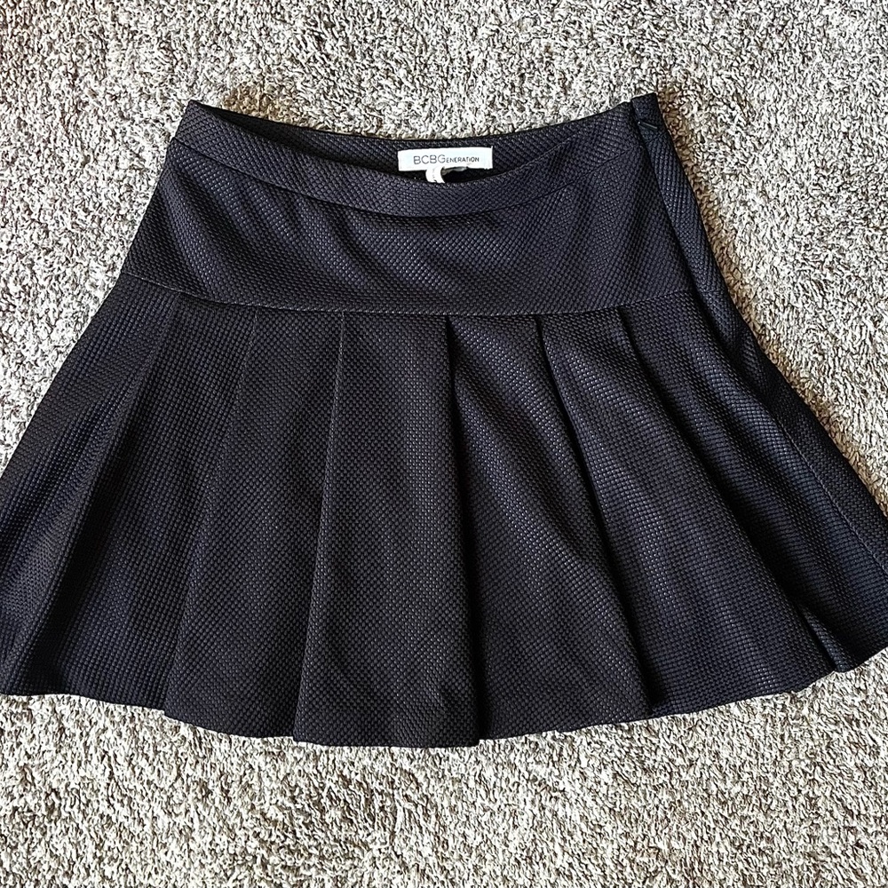 Y2K 2000s Vintage BCBGeneration Pleated Black MiniSkirt Academia Grunge AltMall